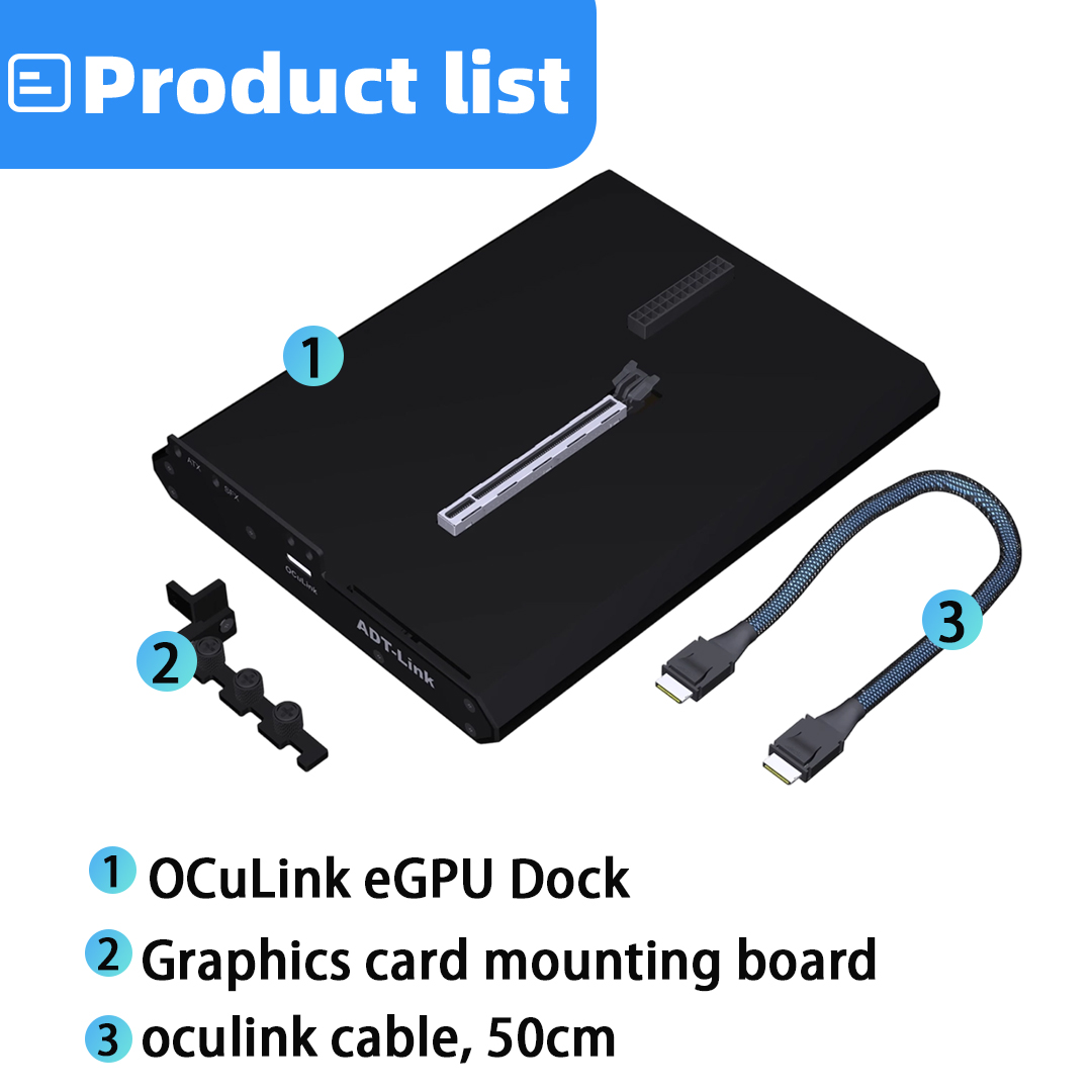 OCuLink eGPU Dock PCIe 4.0 X4  – Oculink Gpu Dock Station Bewertung und Preis